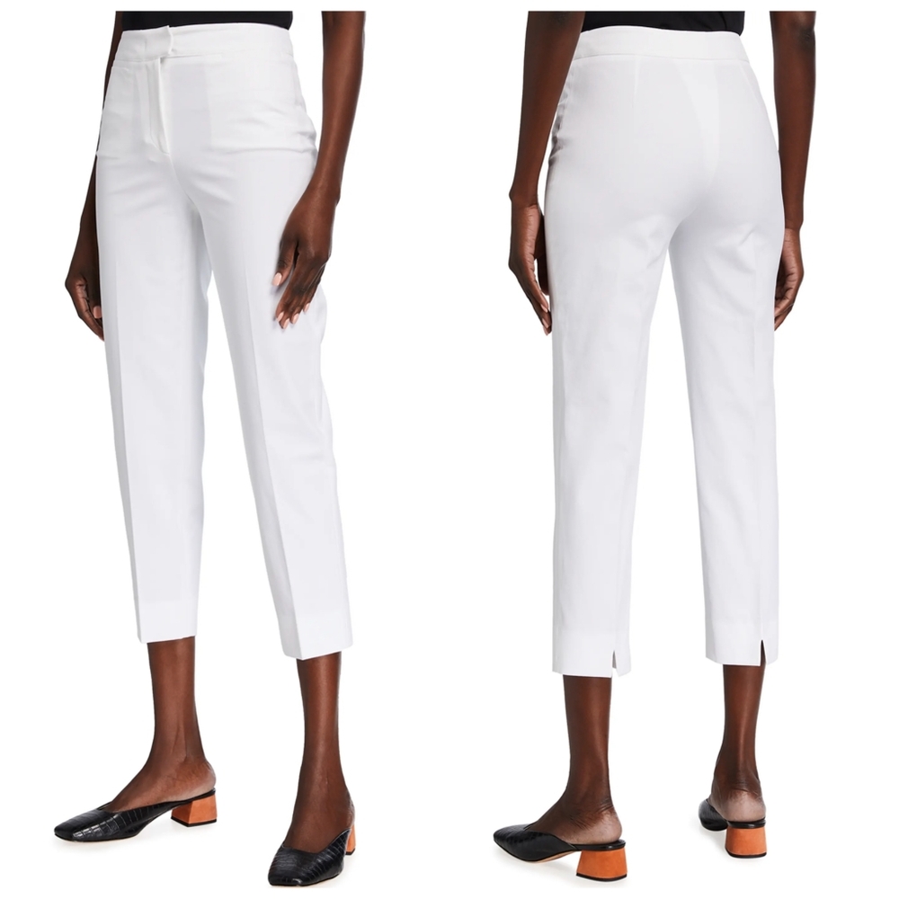 Piazza Sempione | Brigitte Tapered Leg Capri Trouser Pant - White, 44 IT (US 8)